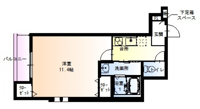 フジパレス吉田本町Ⅰ番館の間取り