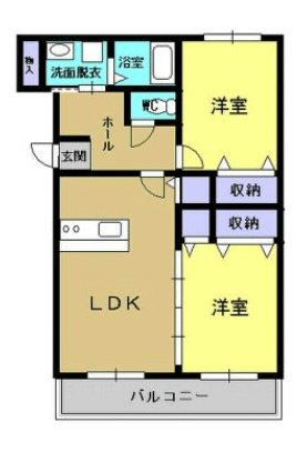 エストシャンブルⅡの間取り