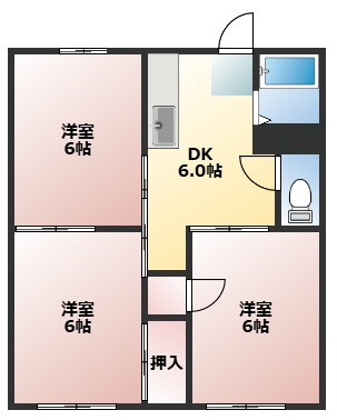 フレグランス大畑の間取り