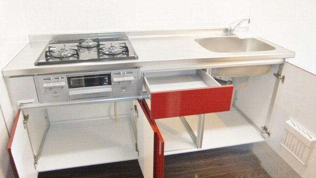 ハイブリッジソシアⅢのキッチン|調理スペースあります