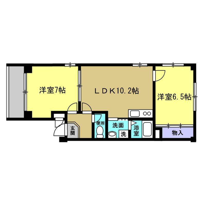 セゾン冨貴の間取り