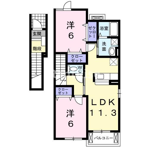 アンフィニーＢの間取り