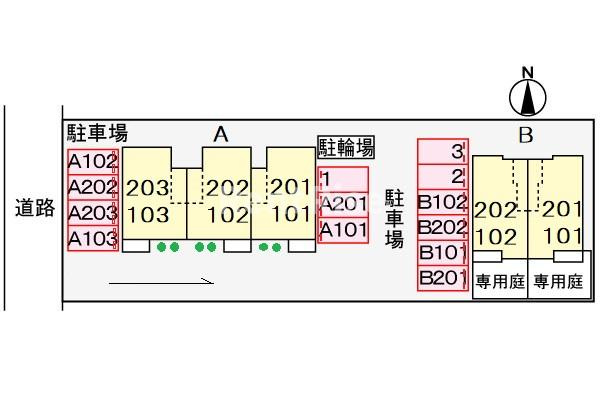 アンフィニーＢの区画図