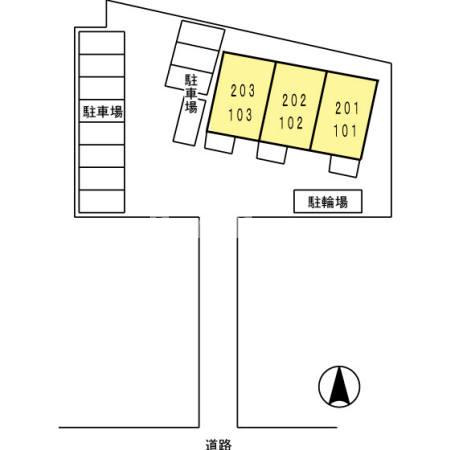 セジュール藤塚の駐車場