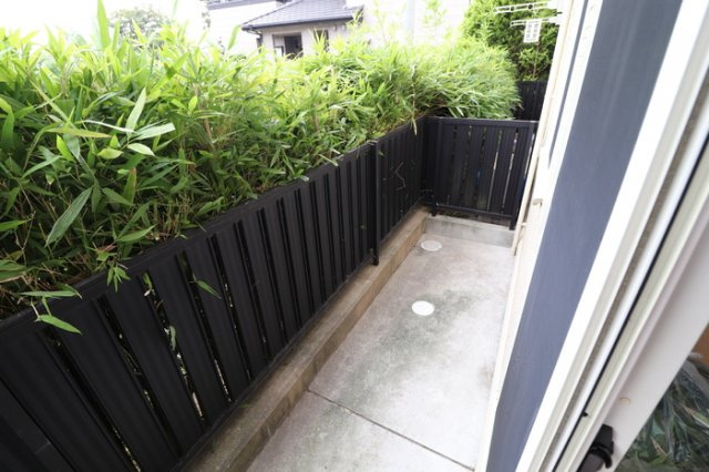 熊本市北区龍田６丁目のアパートのバルコニー
