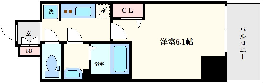 プレサンス天満橋ヴェルエラの間取り