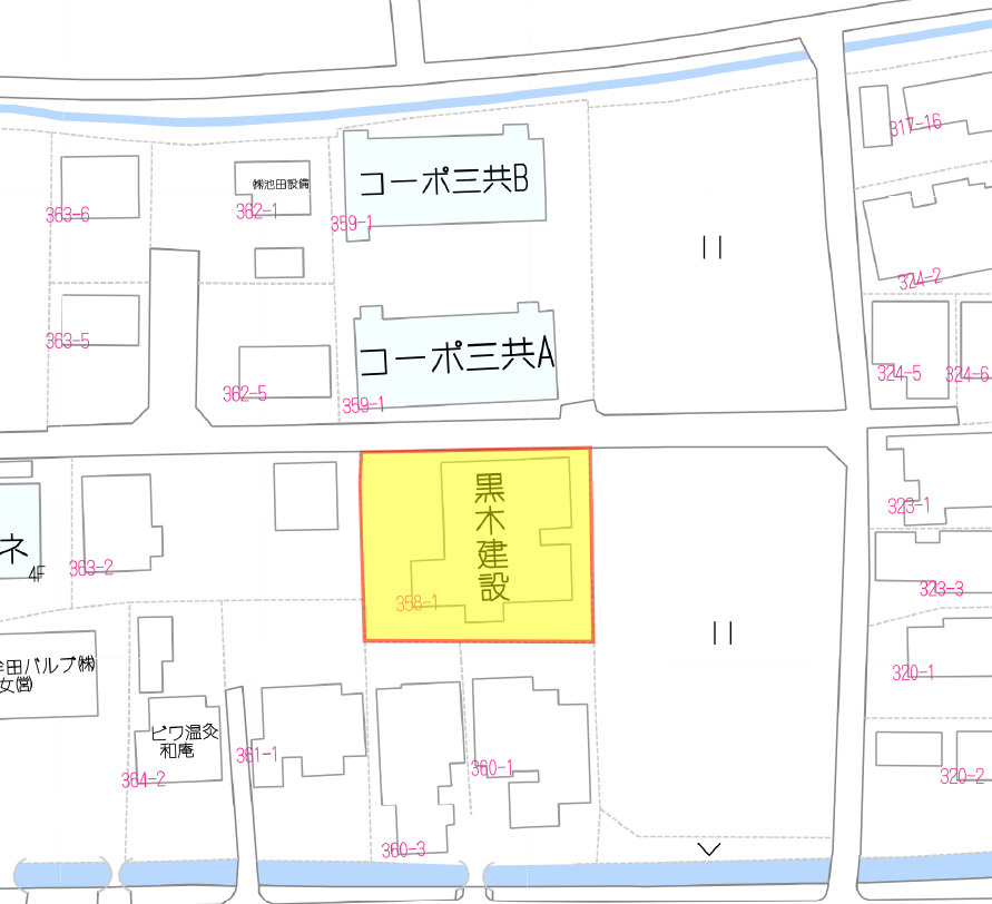 吉田作業場倉庫の地図