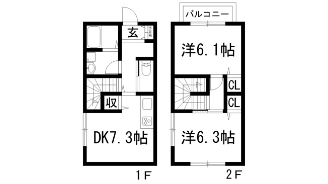 【間取り】 | フェリーチェヒルB棟