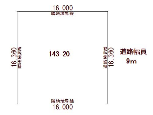 網走市字潮見143-20　売地の土地図
