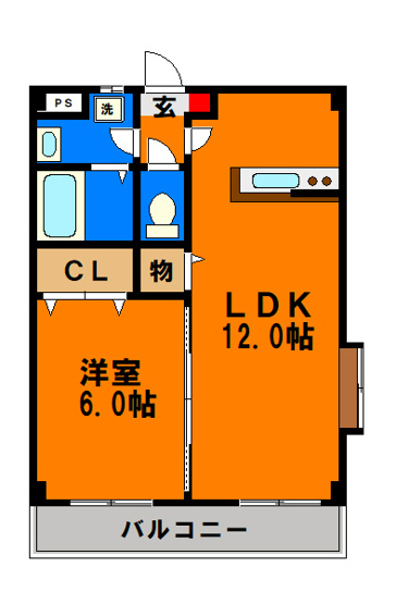 【間取り】 | ドルチェスカイⅡ | 広々１ＬＤＫ♪　いかがですか☆