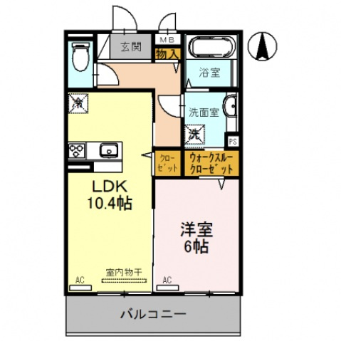 セジュールオッツ高井田の間取り