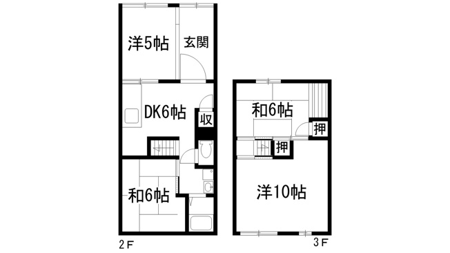 【間取り】 | 平野2丁目テラスハウス