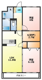 【間取り】 | ベルエールＡ棟