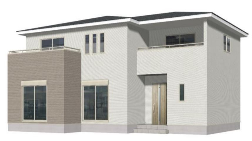 高崎市木部町1期（全1棟）1号棟の外観パース|外観パースです