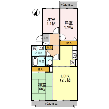 オースター6番館の間取り