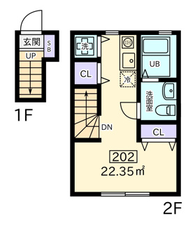 【間取り】 | E-HOUSE CLUB 千鳥町 202