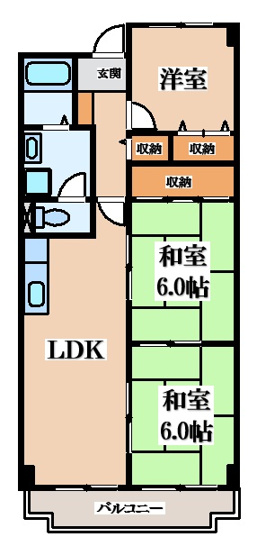 【間取り】 | アバ・ハイム西村