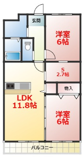 【間取り】 | ベルエールA棟 | ベルエールA棟の間取り