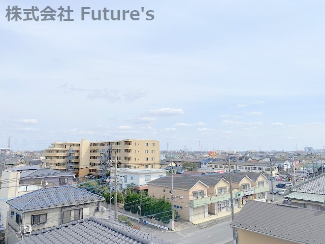 レーベンハイム吉川グランスクエアの展望|バルコニーからの眺望がかなり抜けています