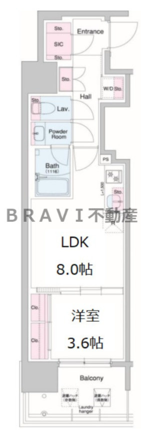 BPRレジデンス大阪本町Q BRAVI不動産の間取り|【BPRレジデンス大阪本町Q】