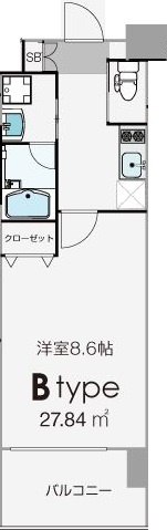 スプランティッド新大阪Ⅲの間取り