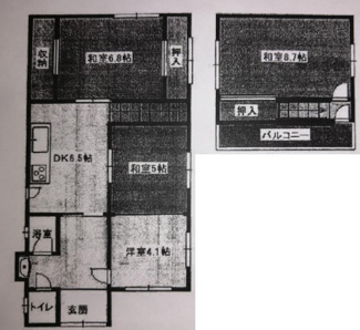 【間取り】 | 浄土寺南田町　中古戸建・市内一望！リフォーム向き・