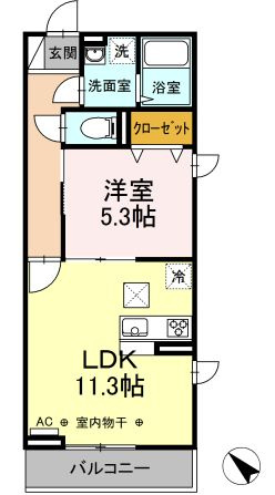 グレーヌメゾンの間取り