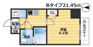 【間取り】 | プレサンス天満橋ヴェルエラ