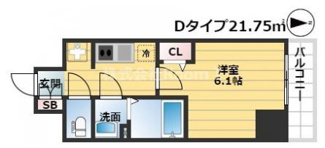 【間取り】 | プレサンス天満橋ヴェルエラ