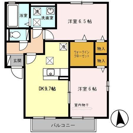 【間取り】 | グレイス藤並 A棟