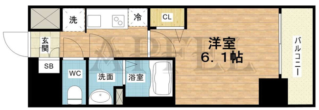 【間取り】 | プレサンス天満橋ヴェルエラ