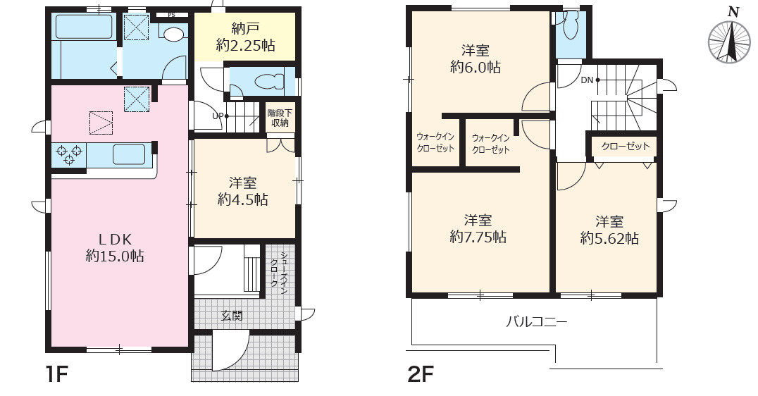 清須市新清洲3棟 全3棟 3号棟＜仲介手数料無料＞清洲小・清洲中　新築一戸建て