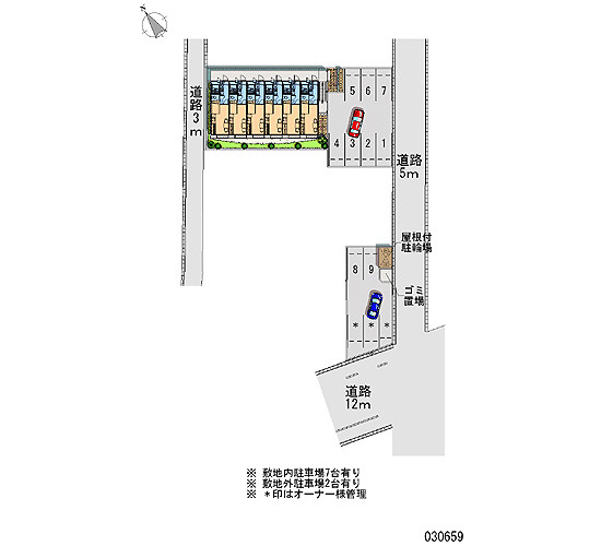 レオパレスSUNの駐車場|画像4