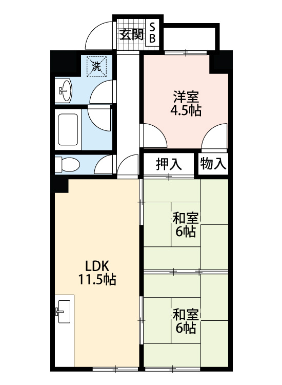 ベルツリー美園　　 刈谷市近郊の賃貸はクラスホームの間取り