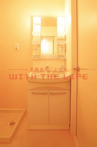 アヴニール合川【キャッシュバック対象】の独立洗面台|独立洗面台、朝の身支度には欠かせません