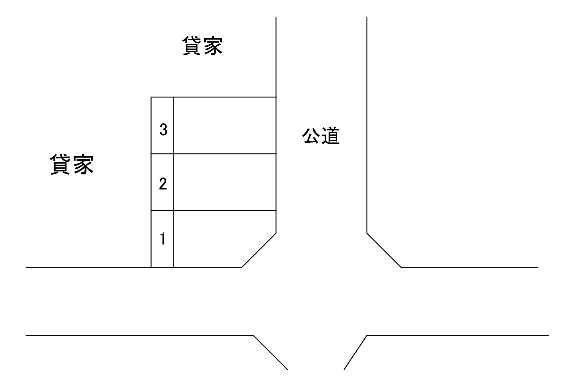 久々知1丁目332番シャッター付きガレージ【管理番号64】の間取り