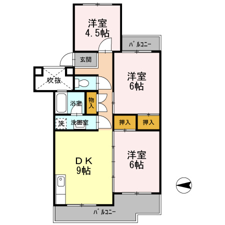 フジパレス米子の間取り