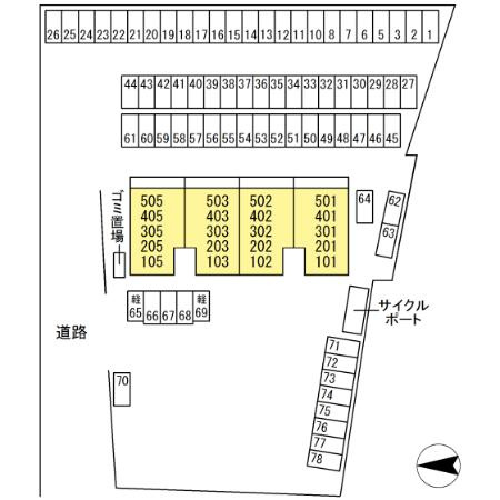 フジパレス米子の区画図