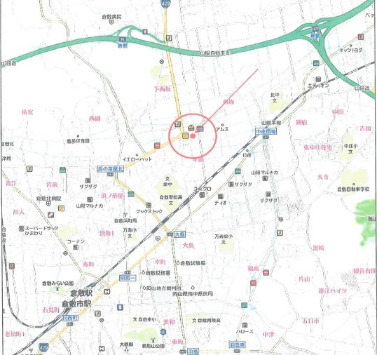 平田テナントの地図