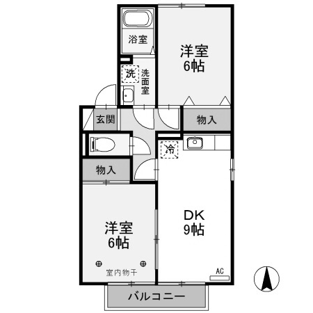 【間取り】 | 御料所ガーデンE | 御料所ガーデン