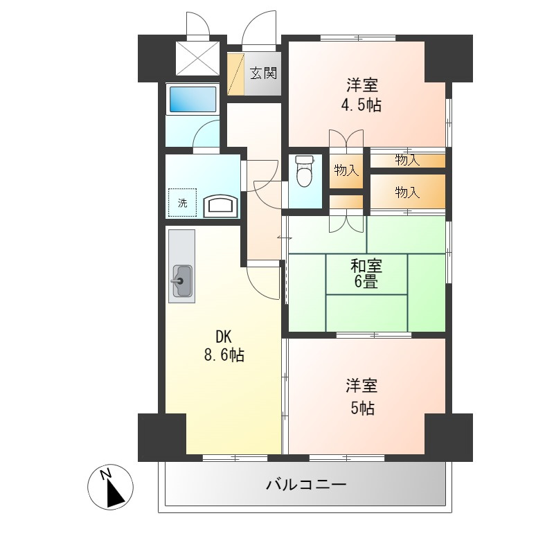 オーベルジュ戸田の間取り