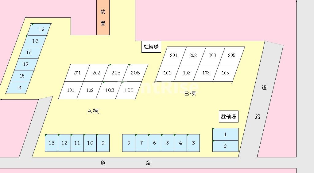 ルルーディアＡの駐車場|駐車場