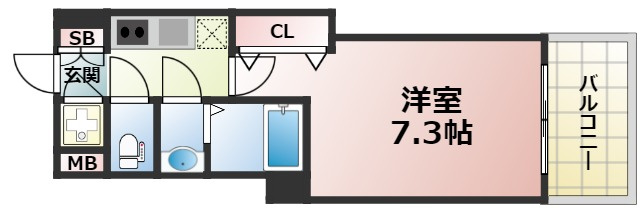 プラ・ディオ新深江の間取り
