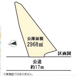 【土地図】 | 青森市浪岡若松 | 土地広々897.81坪。人の流れも多いので事業用地として最適です
