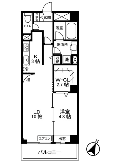 【間取り】 | ラ・フレーズ | 1LDKタイプはキッチンと寝室を分けたい方におすすめです☆カップルさんや新婚さんにも大人気！全室洋室で過ごしやすいですね☆