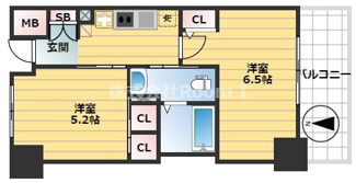 【間取り】 | エステムプラザ大手前エヴァース