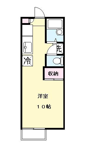 ハウスクリヤマＢ棟の間取り|反転タイプ