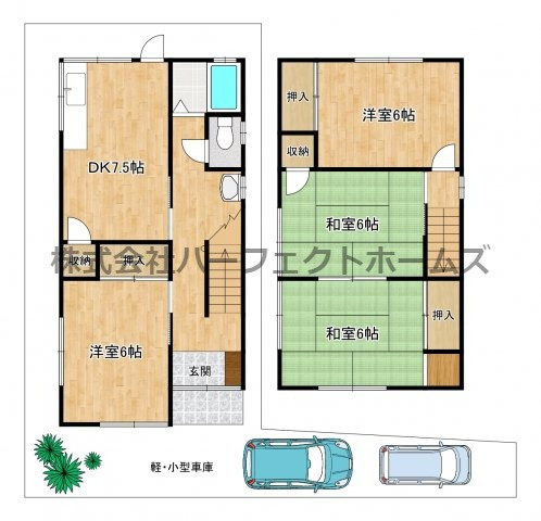 養父丘2丁目戸建　賃貸の間取り