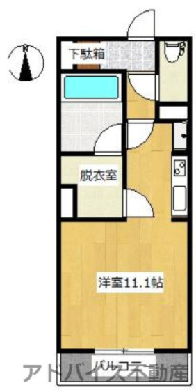 柳川市三橋町下百町の賃貸マンションの間取り