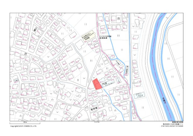 古閑中町土地の地図